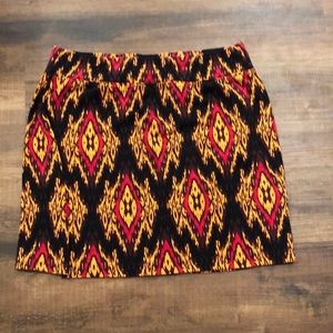 Kensie Pieces brown/red mini skirt